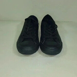 Converse all star black leather chucks